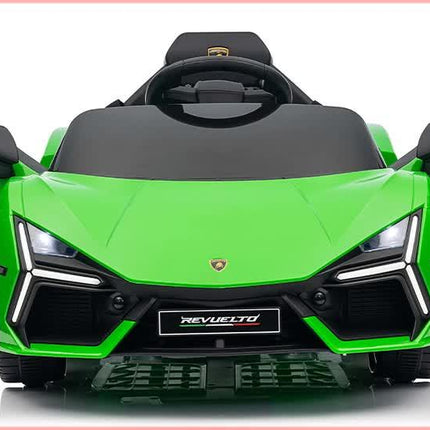 Lamborghini Revuelto Licensed Ride on 12V Remote Control Power Battery Car With Scissor door – Green.