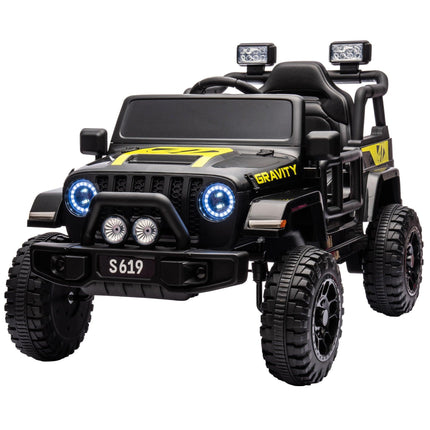 12V Kids Electric Ride On Jeep – Black.