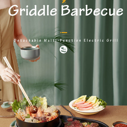 BEAR Multi-functional 2-in-1 Cooking Hot Pot And Griddle Barbecue Machine DKL-C15L1.