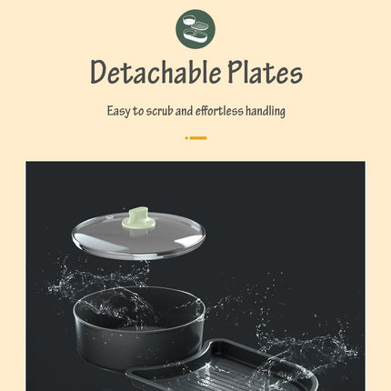 BEAR Multi-functional 2-in-1 Cooking Hot Pot And Griddle Barbecue Machine DKL-C15L1.
