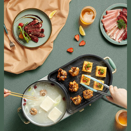 BEAR Multi-functional 2-in-1 Cooking Hot Pot And Griddle Barbecue Machine DKL-C15L1.