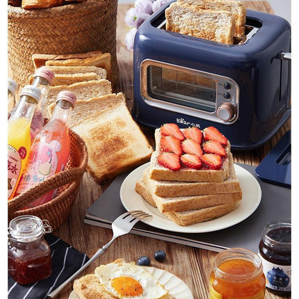 BEAR Double Slots Bread Toaster With Glass Window DSL-C02X1.
