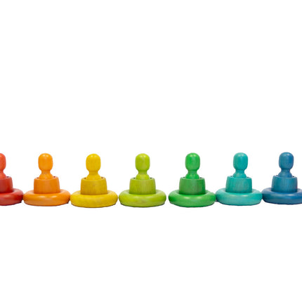 Rainbow People Cups and Rings.
