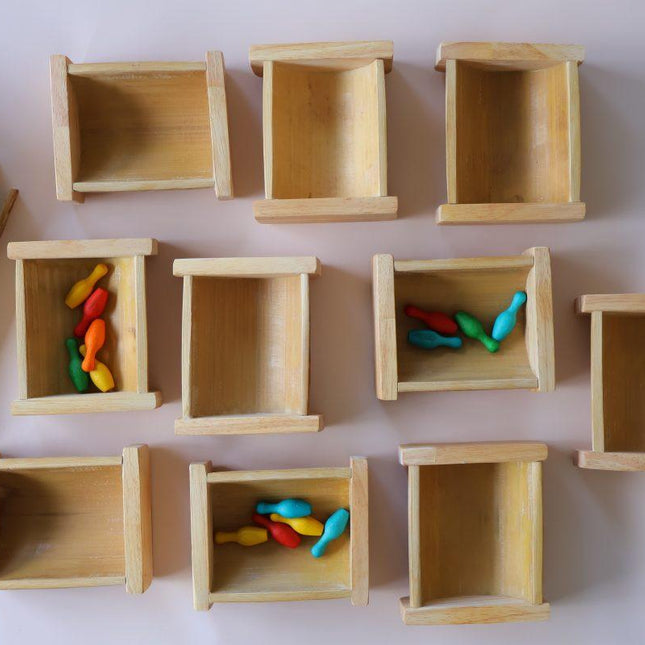 Natural Bamboo Sorting Containers.