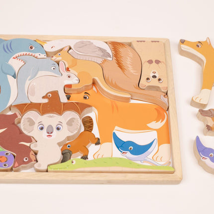 Australian Wildlife puzzle and play set.