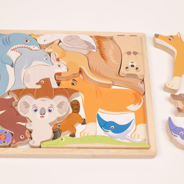 Australian Wildlife puzzle and play set.