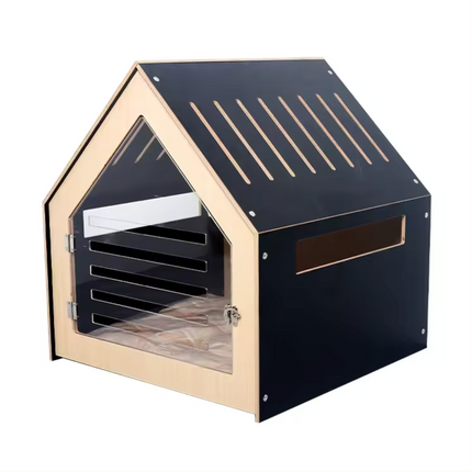 Modern Pet House Dog Crate (Black).