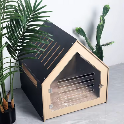Modern Pet House Dog Crate (Black).