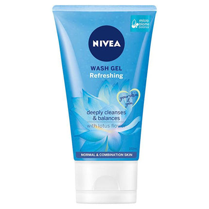 Nivea Refreshing Face Wash Gel Cleanser with Lotus Flower 150ml.
