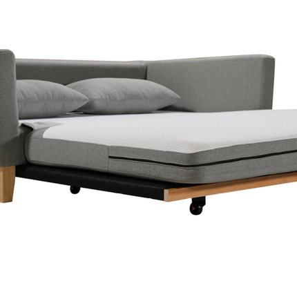 SHASA 2 Seater Pull-out Sofa bed Grey celadon.