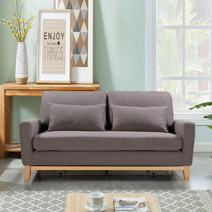 SHASA 2 Seater Pull-out Sofa bed Grey taupe.
