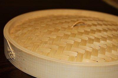 6 Inch Bamboo Steamer Set-2 Steamer Baskets With 1 Lid.