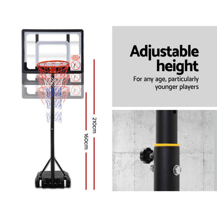 Adjustable Portable Height Kids Basketball Stand System Net Rim Ring Hoop Set.