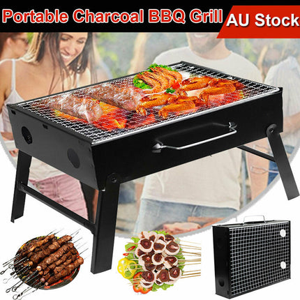 Outdoor Camping Portable & Foldable Charcoal BBQ Grill Hibachi Picnic Barbecue.