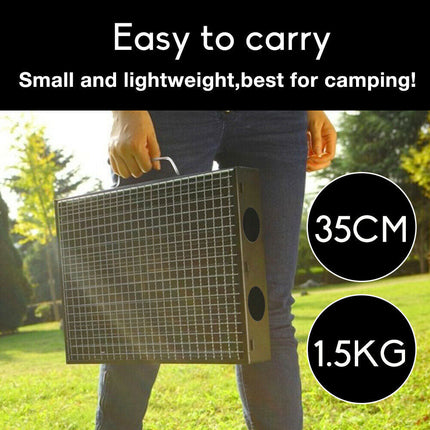 Outdoor Camping Portable & Foldable Charcoal BBQ Grill Hibachi Picnic Barbecue.