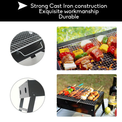 Outdoor Camping Portable & Foldable Charcoal BBQ Grill Hibachi Picnic Barbecue.
