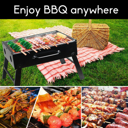 Outdoor Camping Portable & Foldable Charcoal BBQ Grill Hibachi Picnic Barbecue.