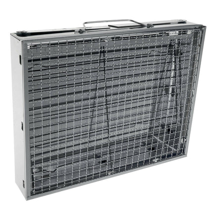 Portable Stainless Steel BBQ Charcoal Wood Outdoor Barbecue Grill Camping Picnic.
