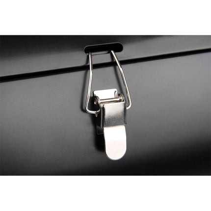 Stainless Steel BBQ Barrel Charcoal Smoker Portable Foldable Barbecue Camping Black.