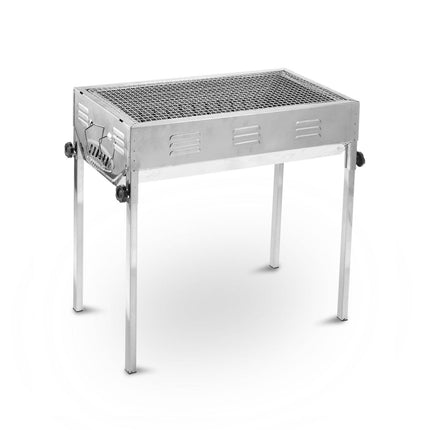 Stainless Steel Portable Outdoor BBQ Barbecue Grill Set Charcoal Kebab Picnic Camping Sets Medium.