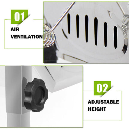 Stainless Steel Portable Outdoor BBQ Barbecue Grill Set Charcoal Kebab Picnic Camping Sets Medium.