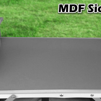 Deluxe Aluminium Foldable Camping Kitchen Picnic Cupboard Bench Table Windshield.