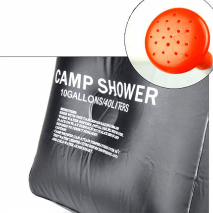 40L Craig Camp Shower Bag Solar Heated Water Pipe Portable Camping Hiking Travel.