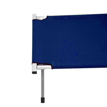Camping Bed Folding Stretcher Light Weight w/ Carry Bag Camp Portable - blue.