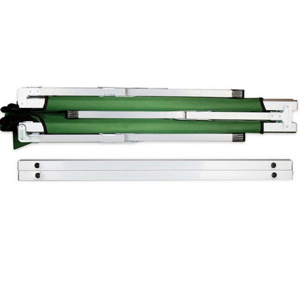Camping Bed Folding Stretcher Light Weight w/ Carry Bag Camp Portable - green.