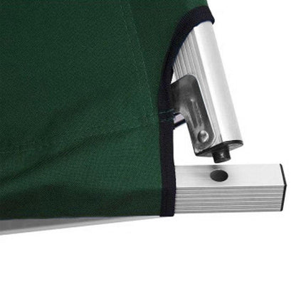 Camping Bed Folding Stretcher Light Weight w/ Carry Bag Camp Portable - green.