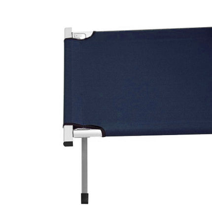 Camping Bed Folding Stretcher Light Weight w/ Carry Bag Camp Portable - navy.