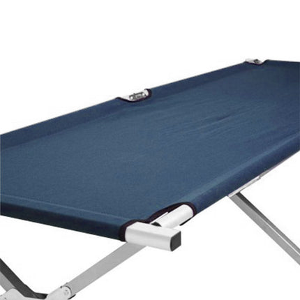 Camping Bed Folding Stretcher Light Weight w/ Carry Bag Camp Portable - navy.
