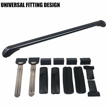 100cm Universal Car Roof Racks Carrier Adjustable Cross Bars Aluminium Alloy Lockable.