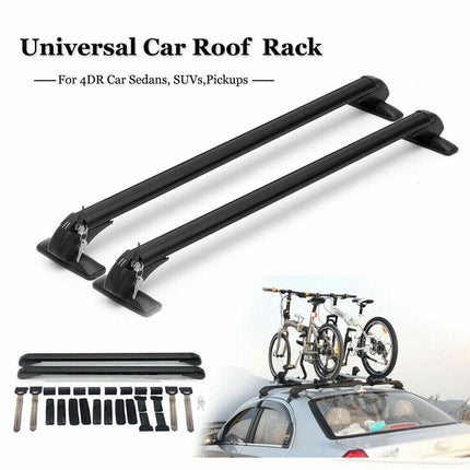 100cm Universal Car Roof Racks Carrier Adjustable Cross Bars Aluminium Alloy Lockable.