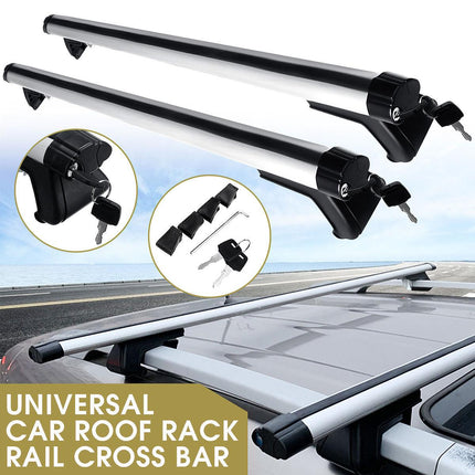 125CM Universal Adjustable Aluminum Alloy Car Roof Rack Cross Bars Carrier Lock.