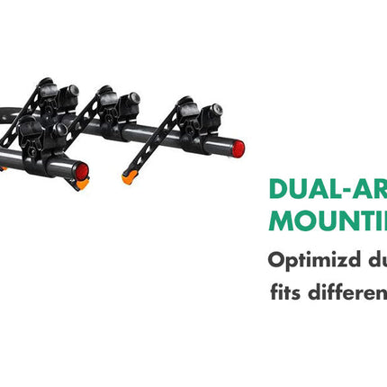 3 Bike Rack Bicycle Car Rear Carrier 2" Steel Foldable Steel Hitch Mount Towbar.