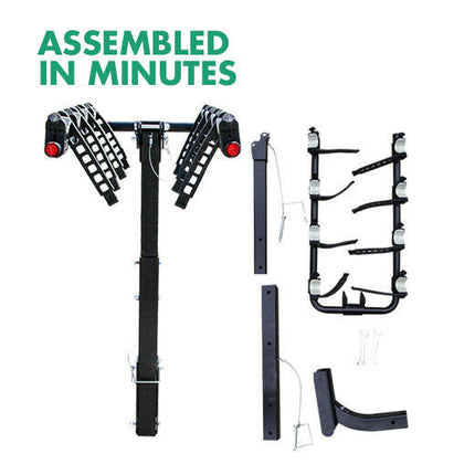 3 Bike Rack Bicycle Car Rear Carrier 2" Steel Foldable Steel Hitch Mount Towbar.