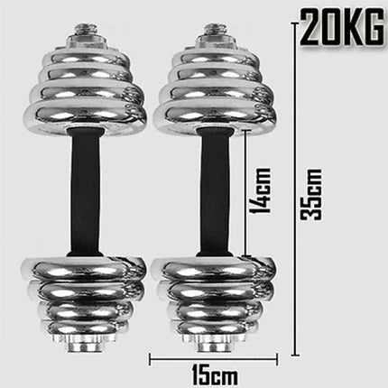 20KG York Dumbbell Set Weight Dumbbells Home Gym Fitness BarBell w/ Case.