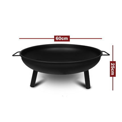 Portable Outdoor Fire Pit Fireplace Open Patio Heater Garden Plant Bowl Steel.