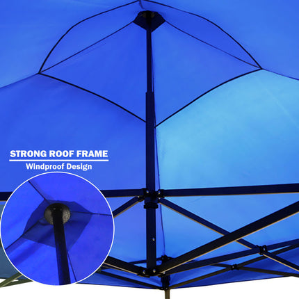 3x3m Pop Up Gazebo Outdoor Tent Folding Marquee Party Camping Market Canopy - blue.