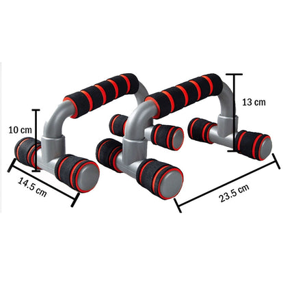 Push Up Bar handle Push-up Stand Grip For Home Fitness Exercise Workout - red.