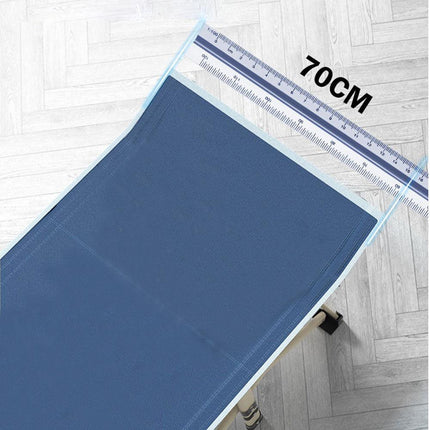 Camping Portable Stretcher Single Foldable Folding Bed Mattress Recliner Mat - navy.