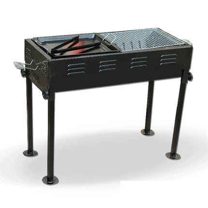 Portable Outdoor Mangal BBQ Grill Charcoal Shish Kebab Shashly Picnic Camping.
