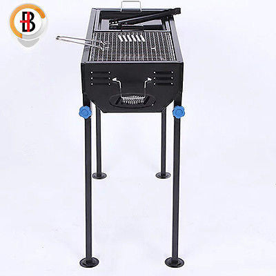 Portable Outdoor Mangal BBQ Grill Charcoal Shish Kebab Shashly Picnic Camping.