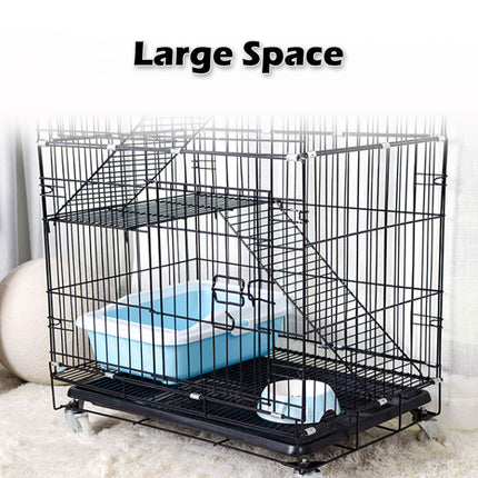 3 Level Rabbit Bird Cage Ferret Parrot Aviary Cat Rat Aviary Budgie Hamster Pet Cages Castor L.
