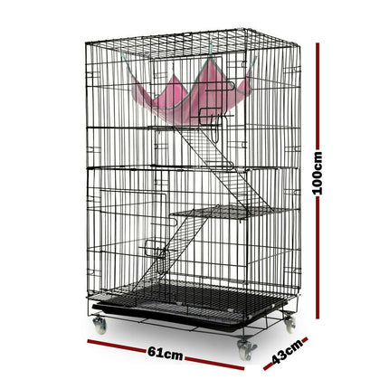 3 Level Rabbit Bird Cage Ferret Parrot Aviary Cat Rat Aviary Budgie Hamster Pet Cages Castor L.