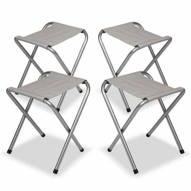 Portable Folding Picnic Camping Set BBQ Party Aluminium Table 4 Foldable Chairs.