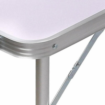 Portable Folding Picnic Camping Set BBQ Party Aluminium Table 4 Foldable Chairs.