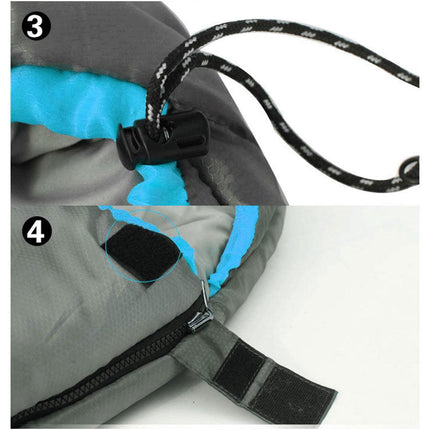Outdoor Camping Envelope Sleeping Bag Thermal Tent Hiking Winter Single -15C - blue.
