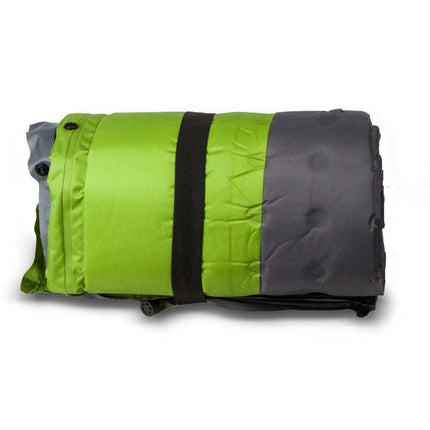 Double Self Inflating Mattress Sleeping Mat Air Bed Camping Camp Hiking Joinable - green.